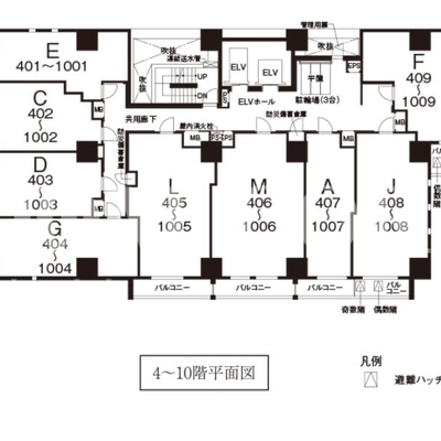 
						4～10階平面図
